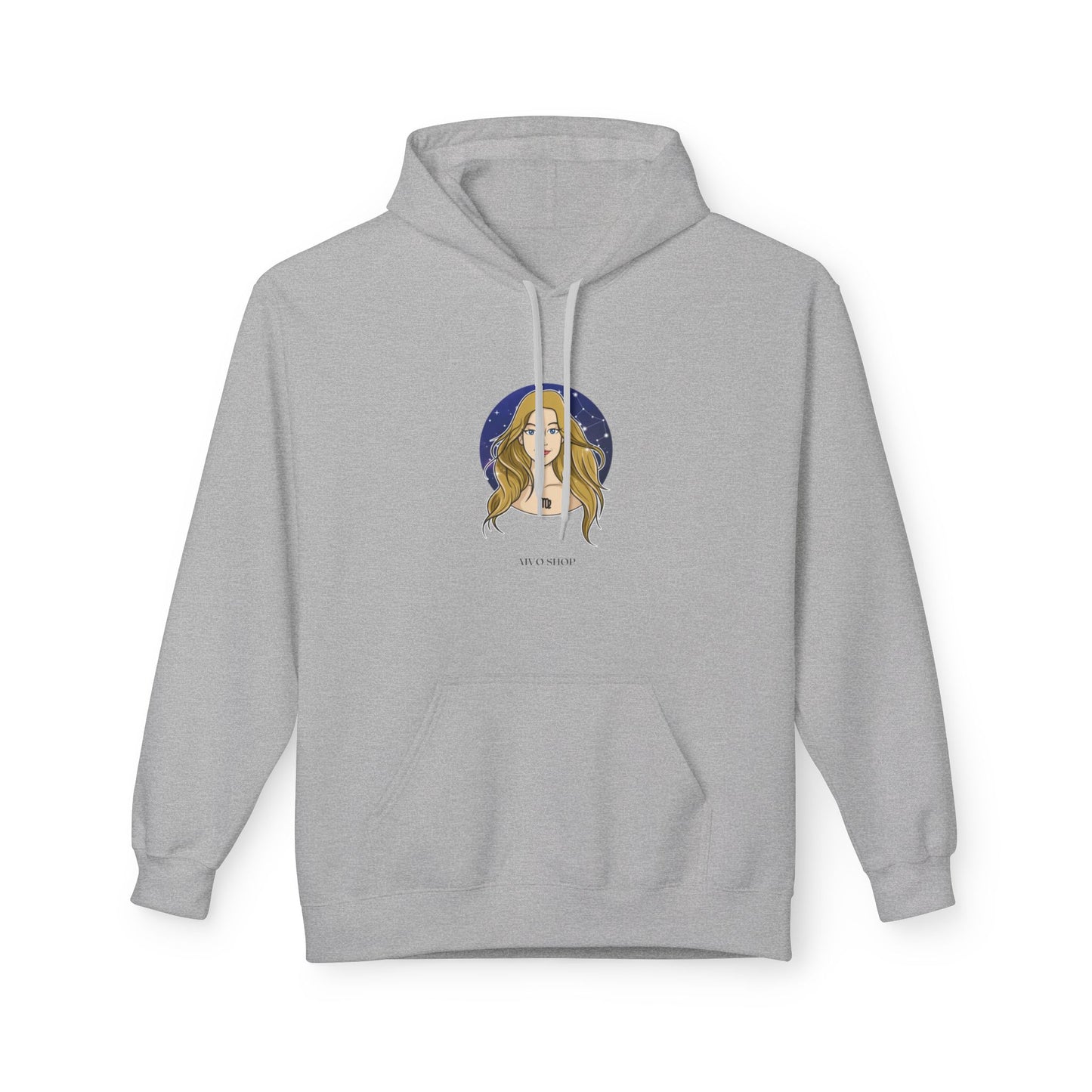 Virgo Zodiac Hoodie - Softstyle Unisex Fleece with Astrological Design