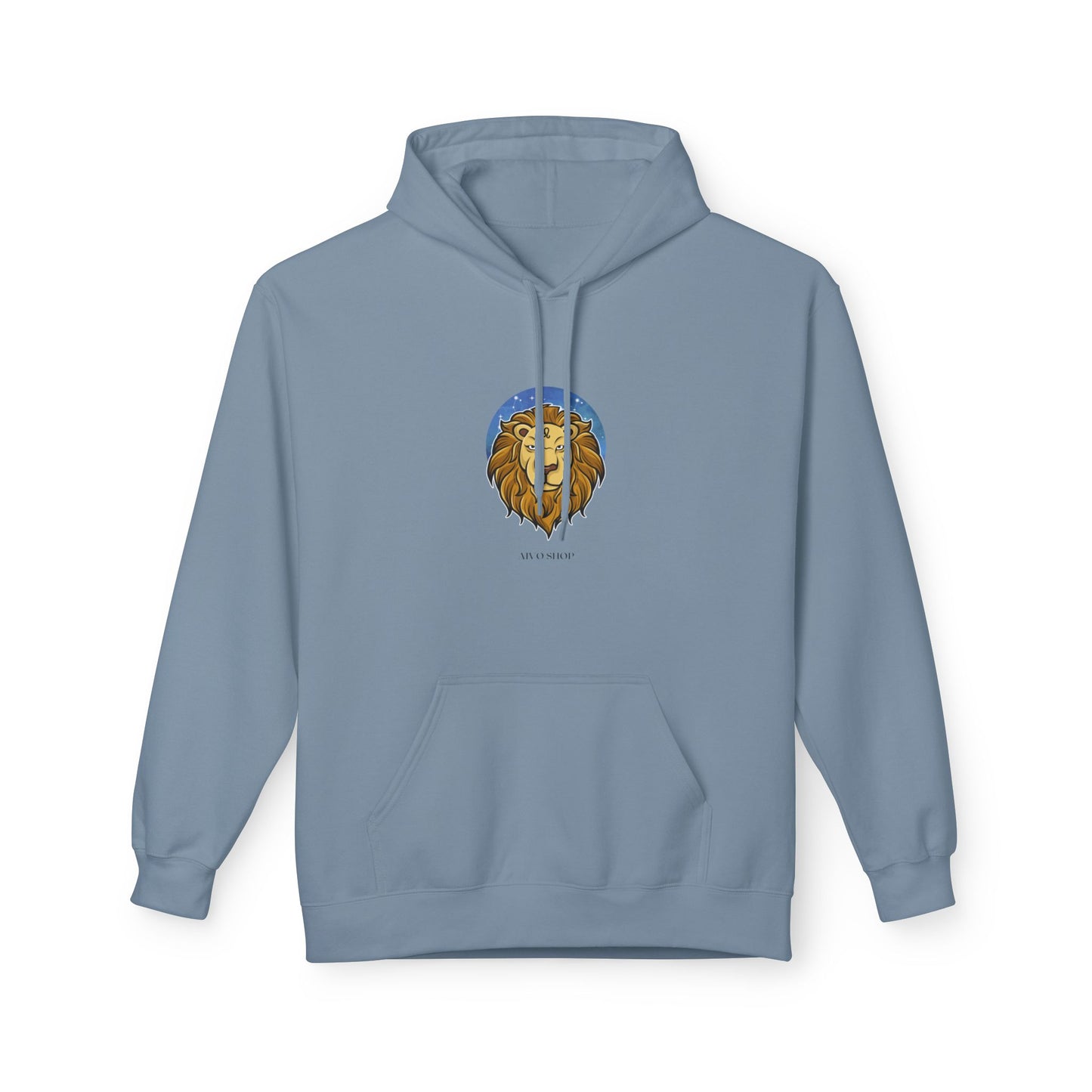 Leo Zodiac Hoodie - Unisex Midweight Fleece with Lion Design