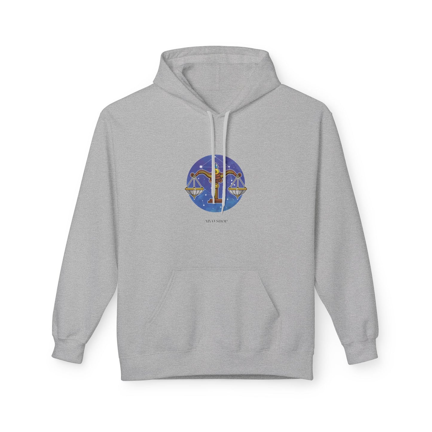 Libra Zodiac Fleece Hoodie - Astrology Lover's Midweight Sweatshirt