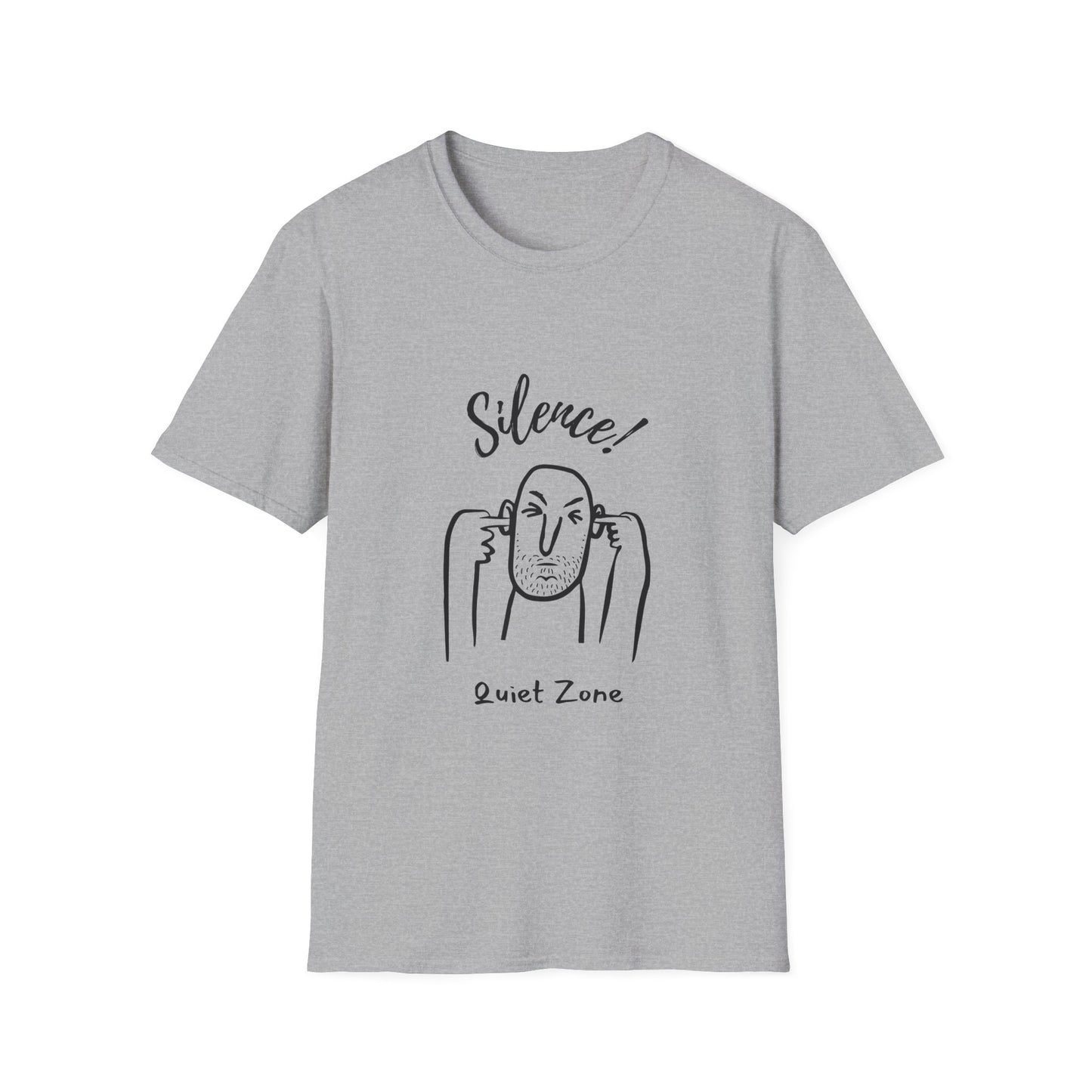 Unisex Softstyle T-Shirt - 'Silence! Quiet Zone' Graphic Tee for Peace Lovers