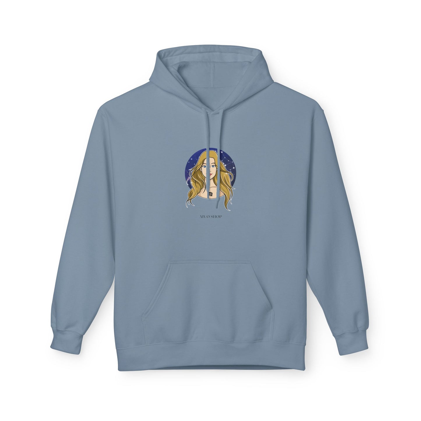 Virgo Zodiac Hoodie - Softstyle Unisex Fleece with Astrological Design