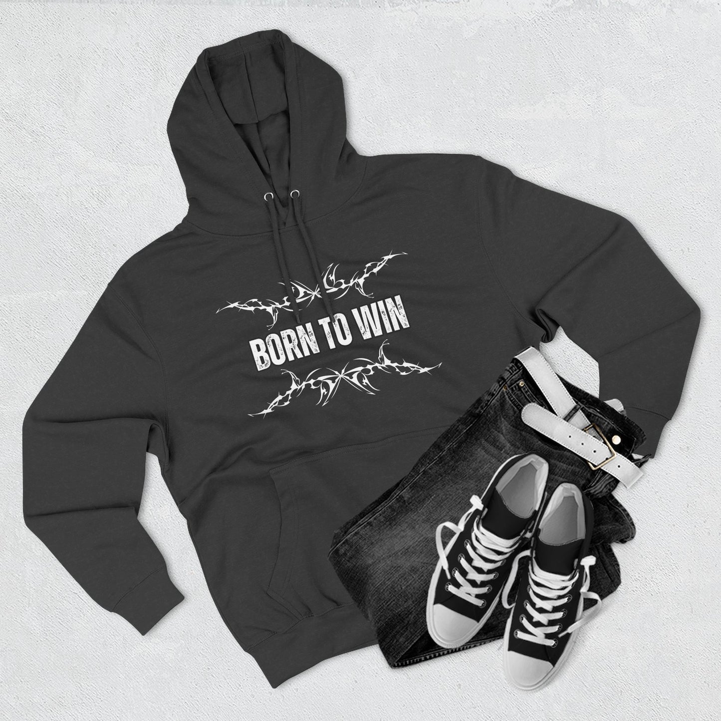 Born to Win Fleece Hoodie - Stylish & Motivational Apparel