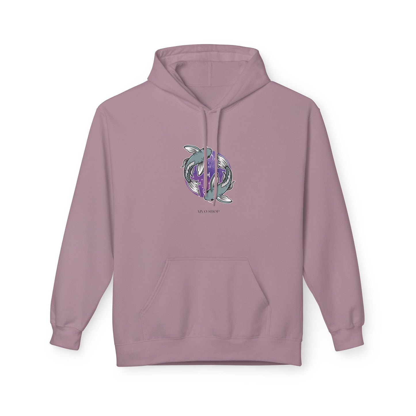 Pisces Zodiac Hoodie - Unisex Midweight Fleece, Astrological Design