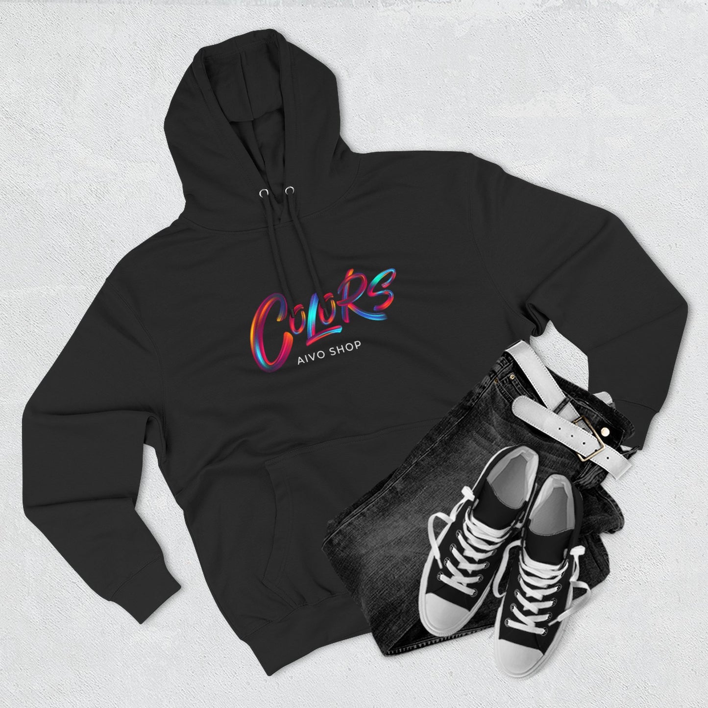 Three-Panel Fleece Hoodie - Colors