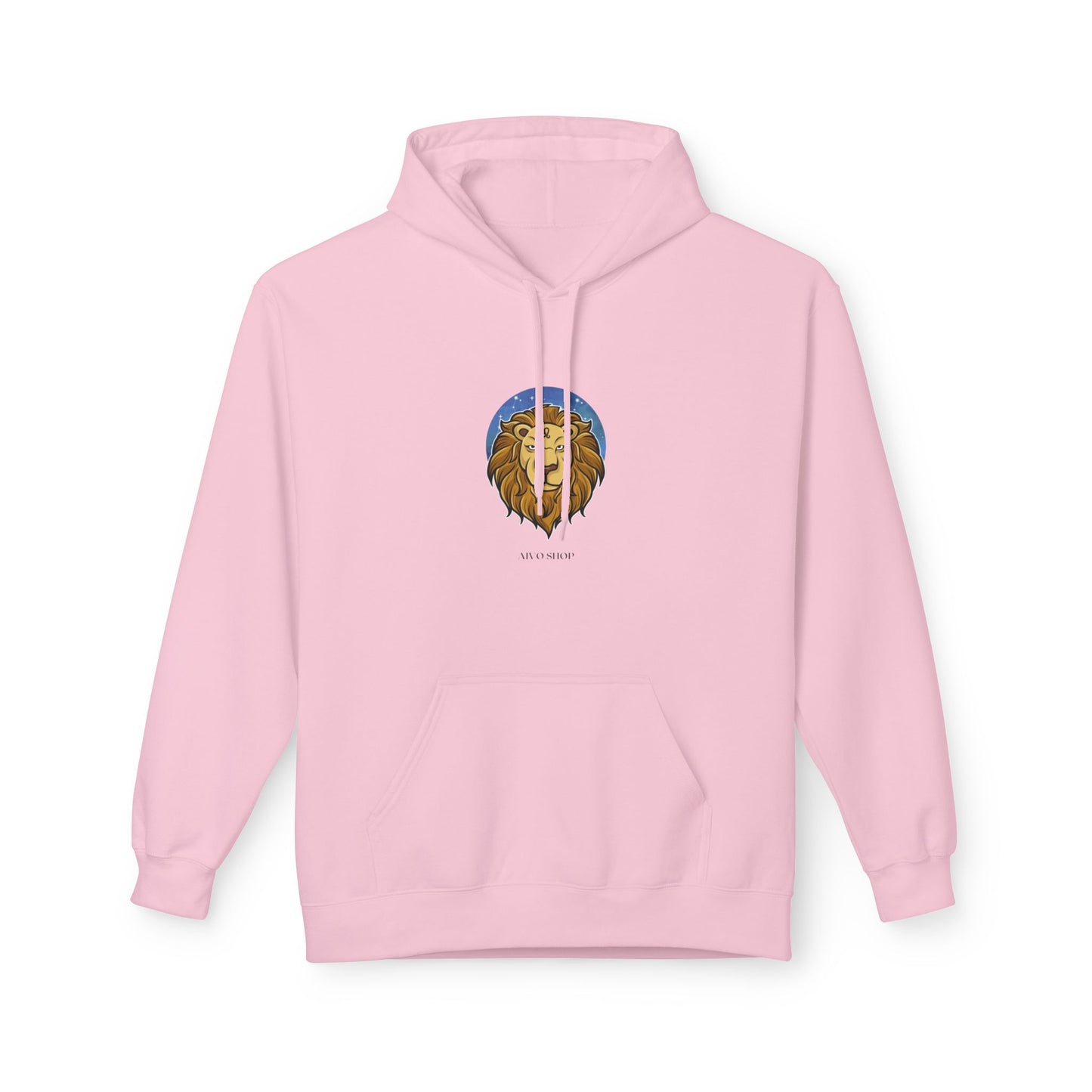 Leo Zodiac Hoodie - Unisex Midweight Fleece with Lion Design