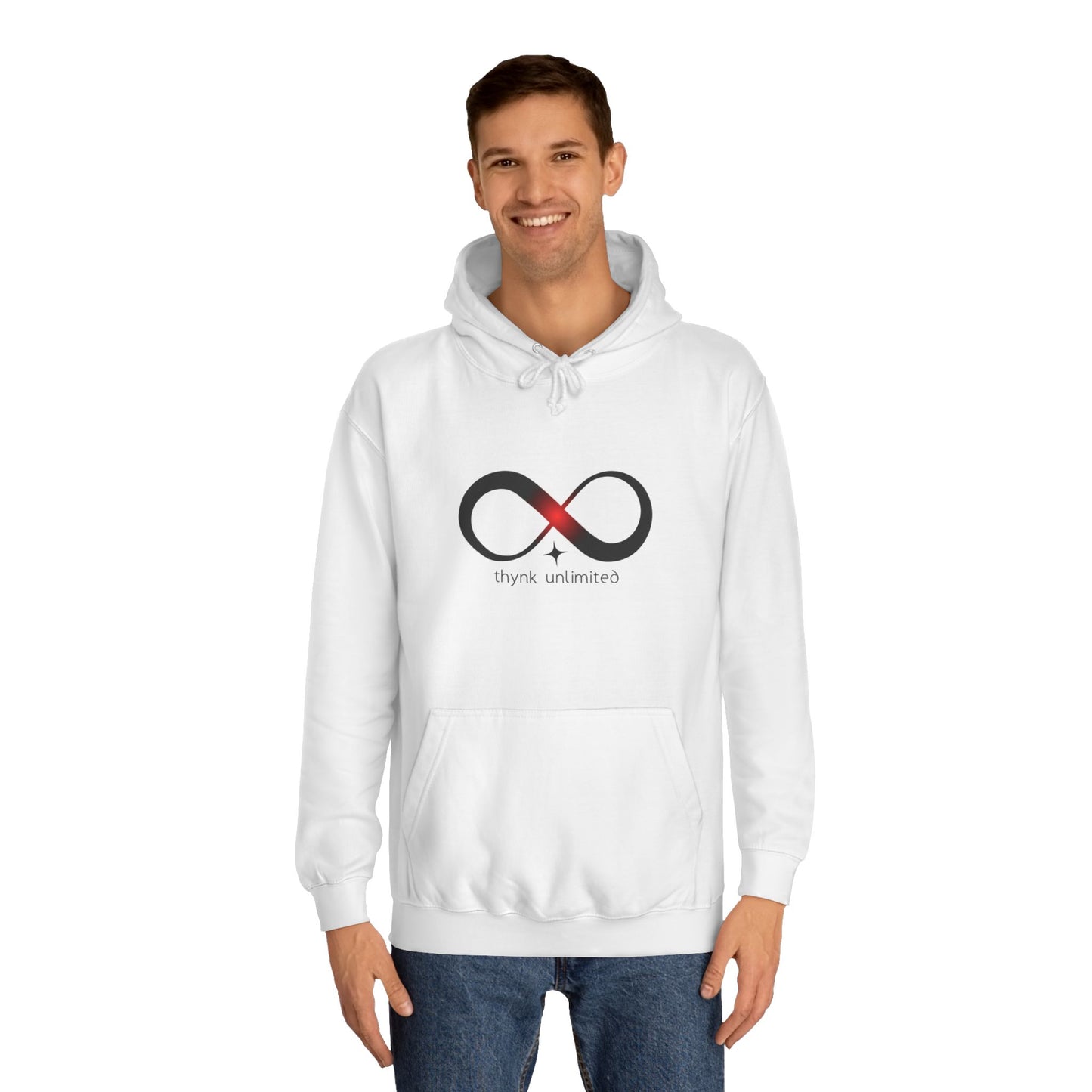 Unisex College Hoodie - "thynk unlimited" Infinity Design