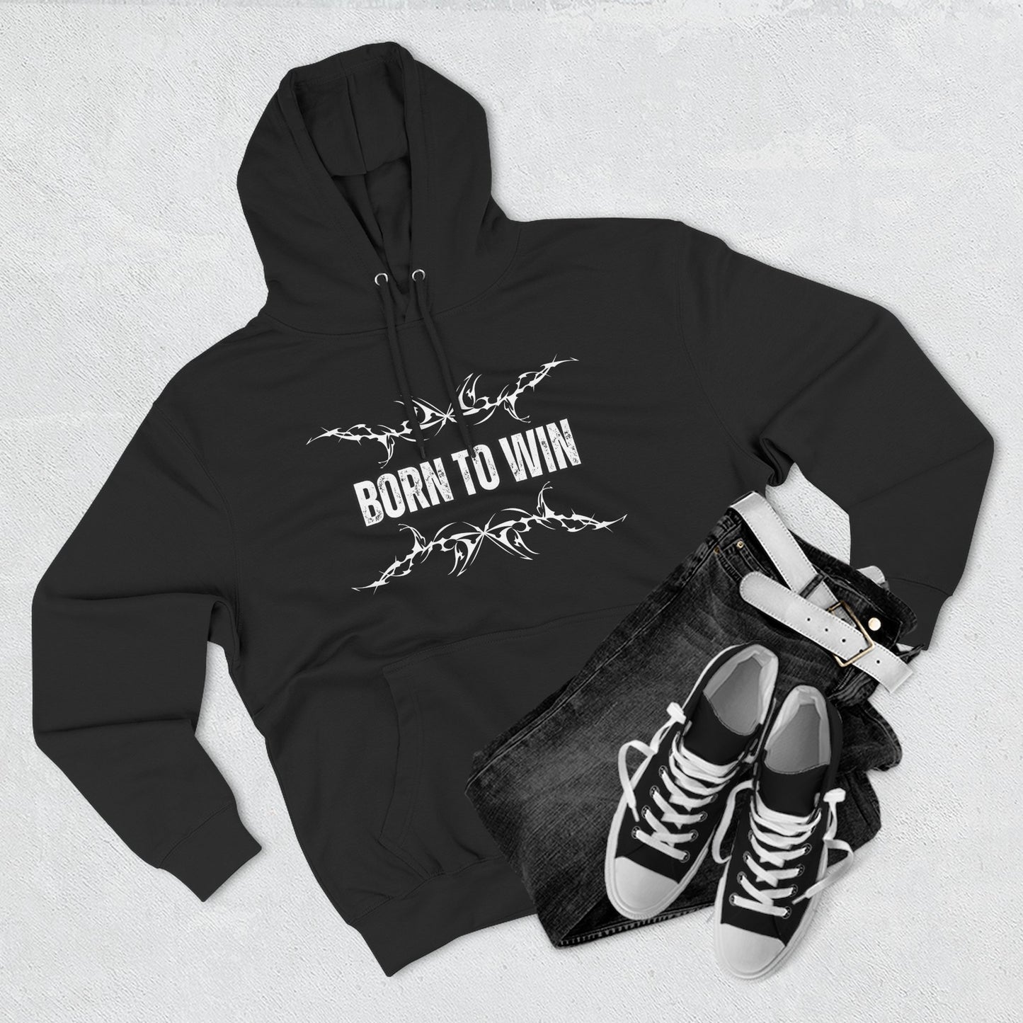 Born to Win Fleece Hoodie - Stylish & Motivational Apparel
