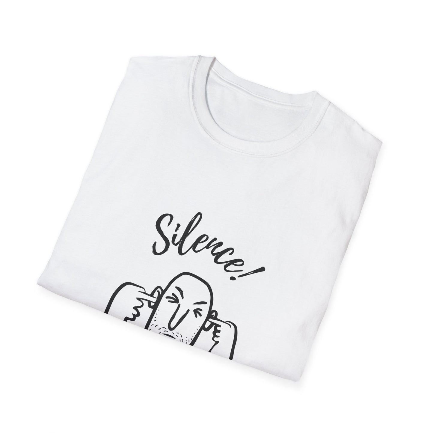 Unisex Softstyle T-Shirt - 'Silence! Quiet Zone' Graphic Tee for Peace Lovers