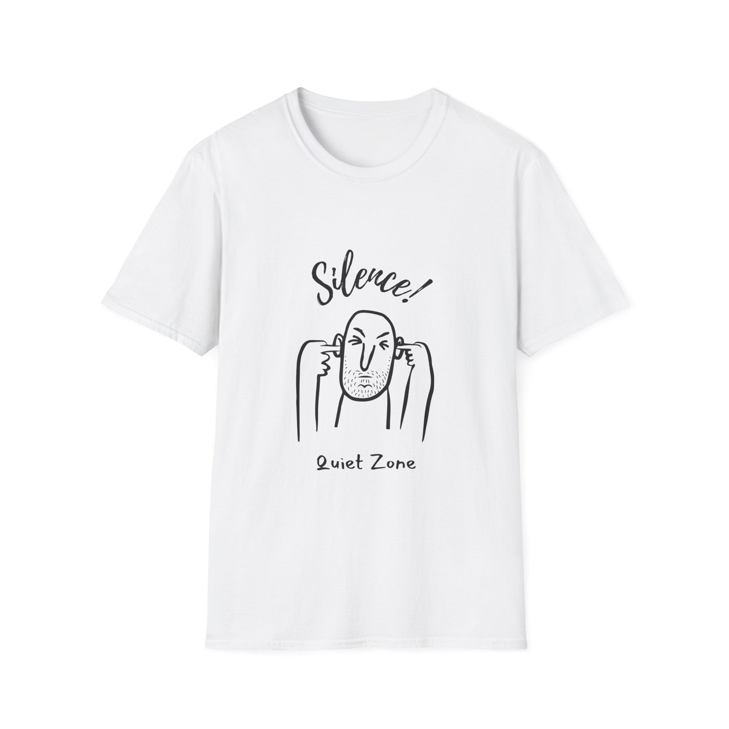 Unisex Softstyle T-Shirt - 'Silence! Quiet Zone' Graphic Tee for Peace Lovers