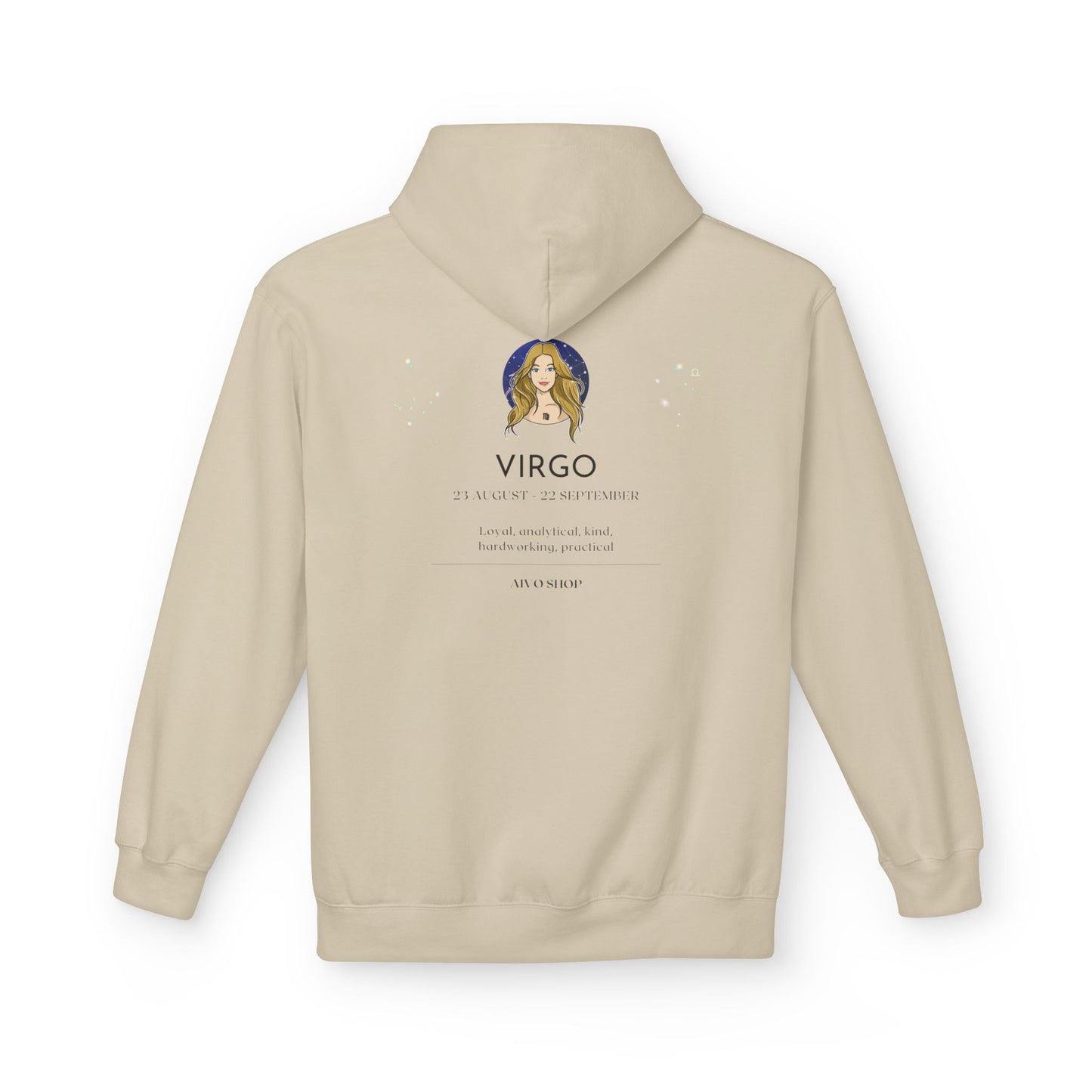 Virgo Zodiac Hoodie - Softstyle Unisex Fleece with Astrological Design