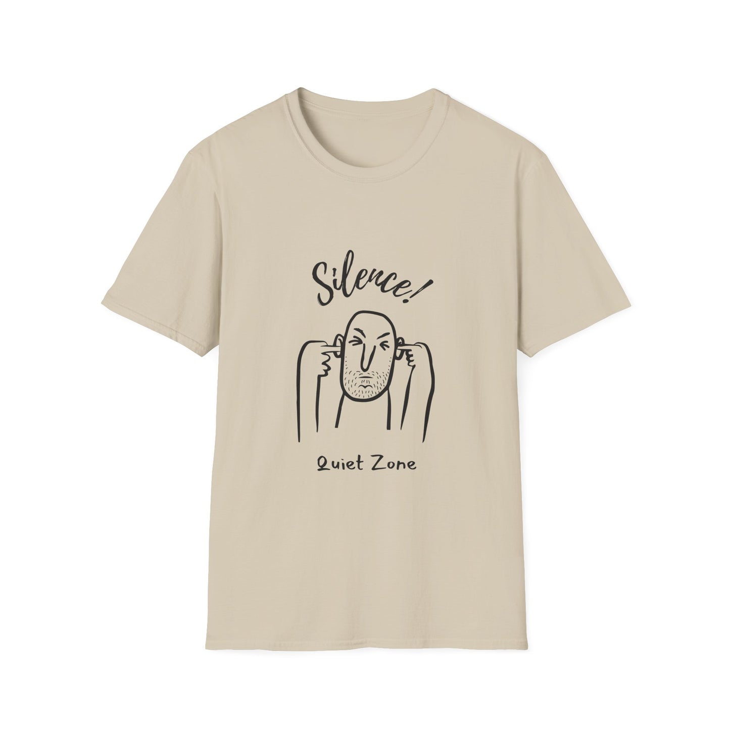 Unisex Softstyle T-Shirt - 'Silence! Quiet Zone' Graphic Tee for Peace Lovers