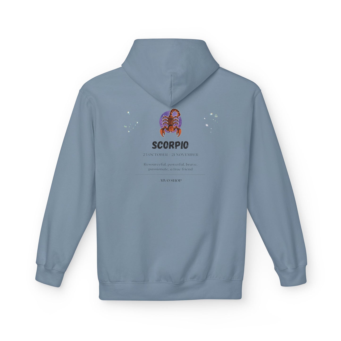 Scorpio Zodiac Fleece Hoodie - Midweight Softstyle for Astrology Lovers