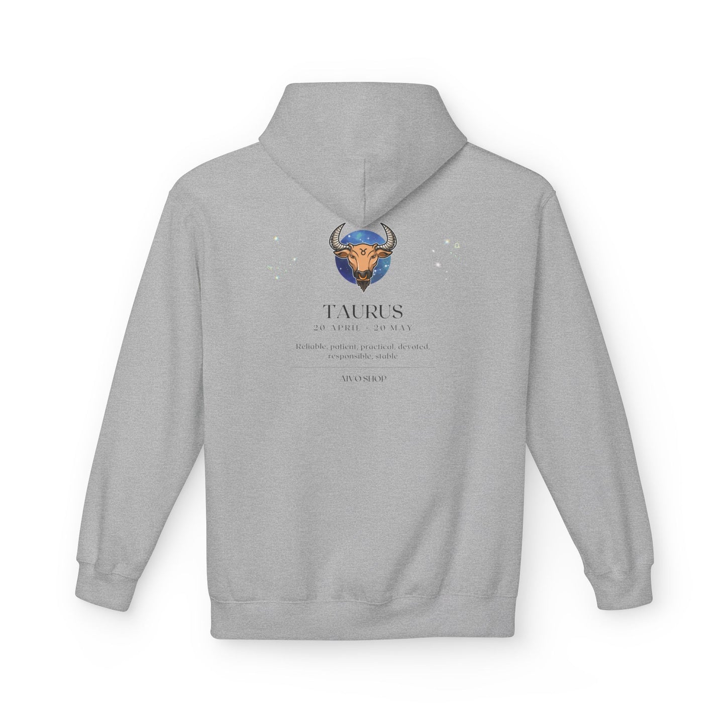 Taurus Zodiac Fleece Hoodie - Astrology Astrology Gift for Taurus