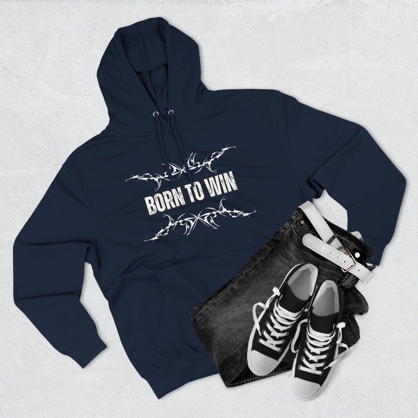 Born to Win Fleece Hoodie - Stylish & Motivational Apparel