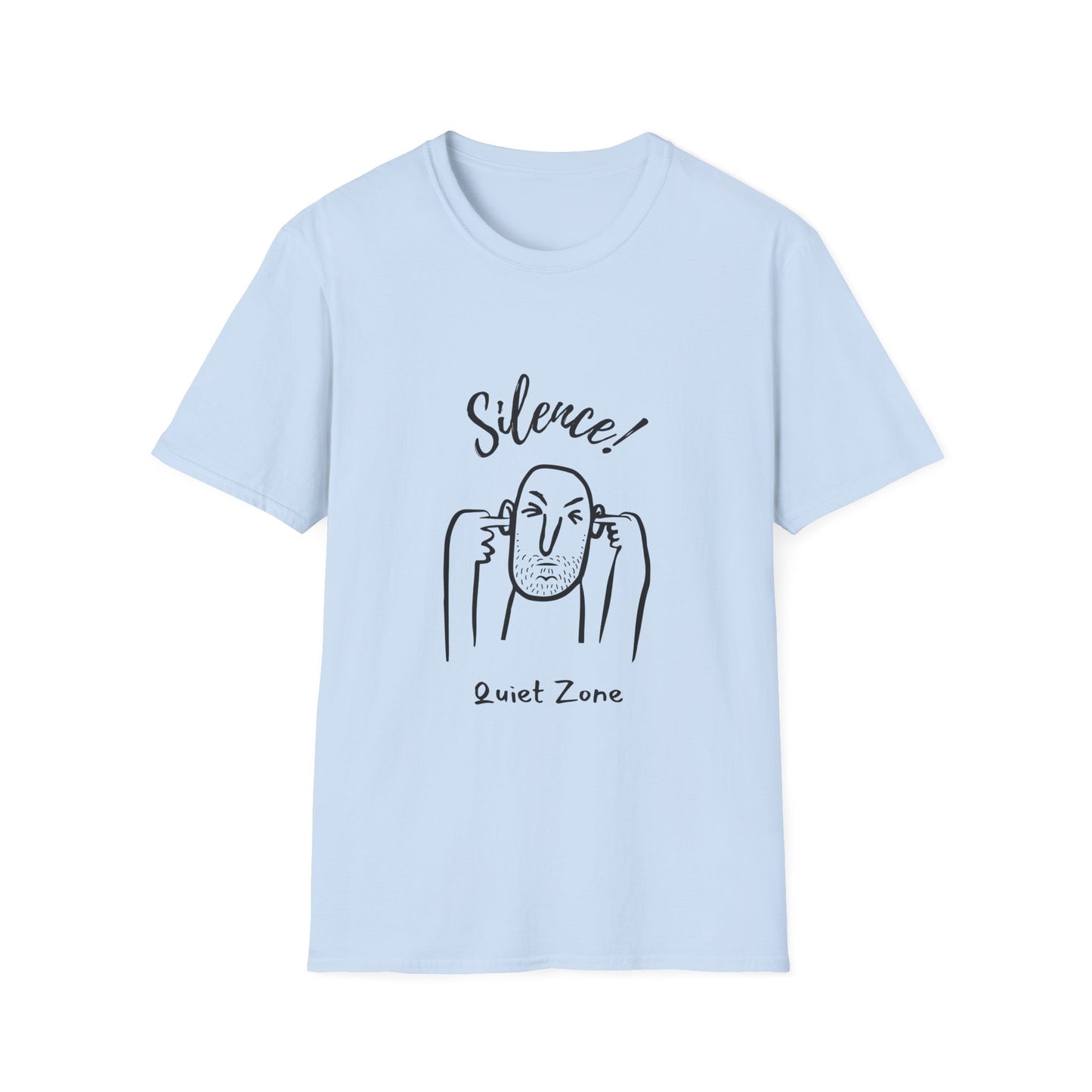 Unisex Softstyle T-Shirt - 'Silence! Quiet Zone' Graphic Tee for Peace Lovers