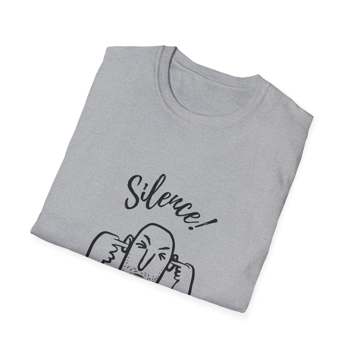 Unisex Softstyle T-Shirt - 'Silence! Quiet Zone' Graphic Tee for Peace Lovers
