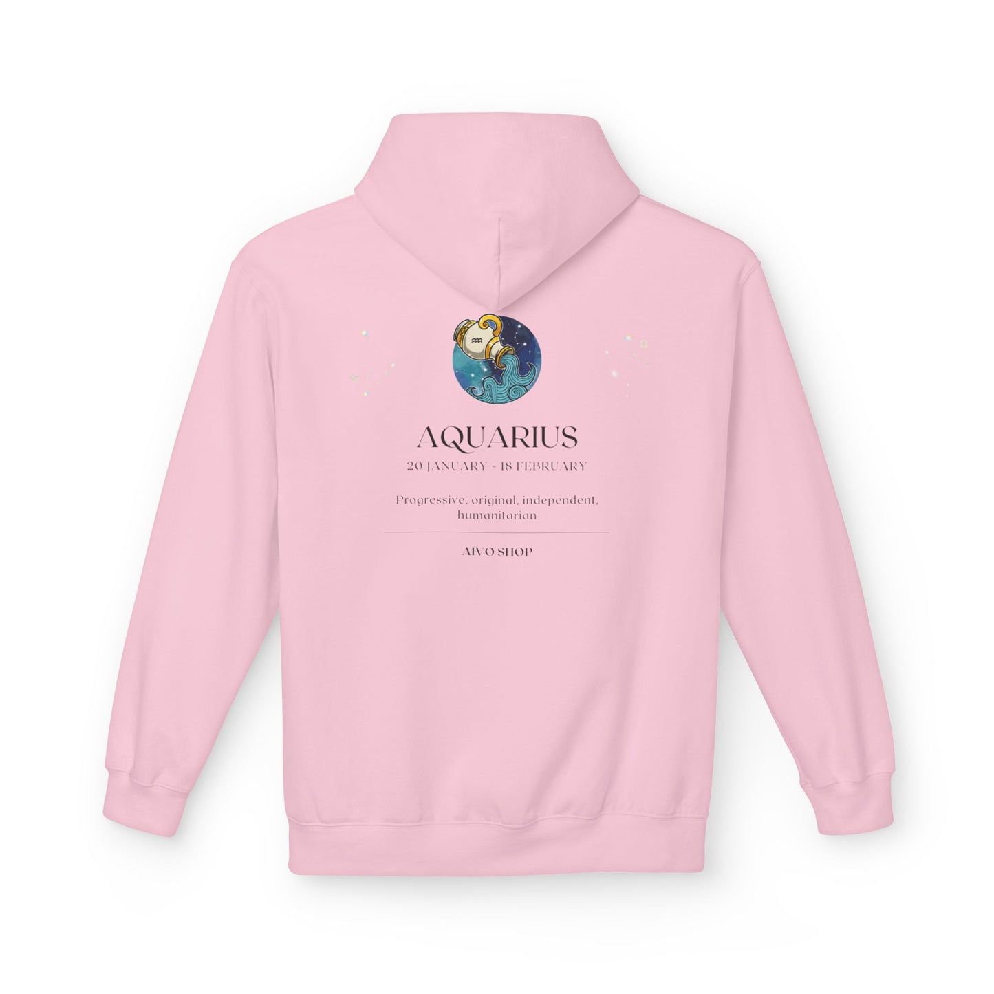 Aquarius Zodiac Fleece Hoodie - Softstyle for Astrology Lovers