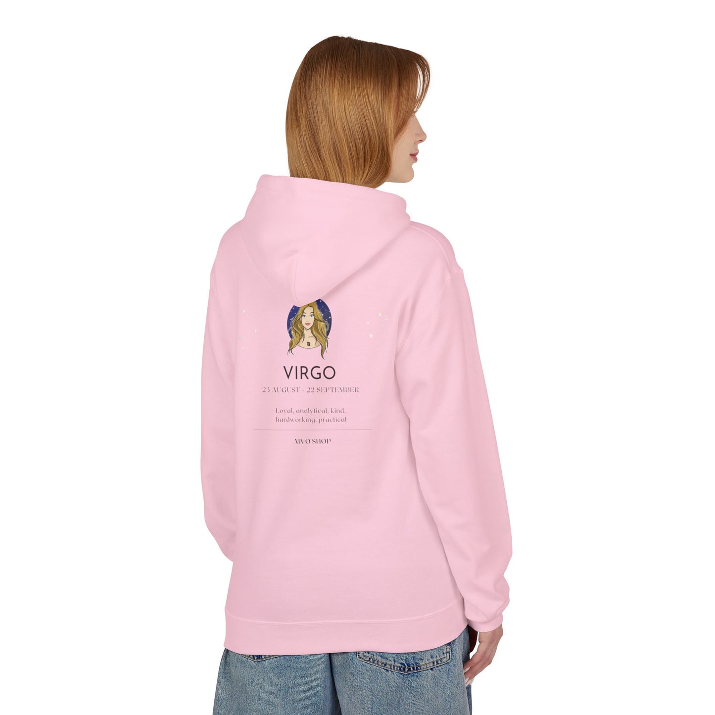 Virgo Zodiac Hoodie - Softstyle Unisex Fleece with Astrological Design