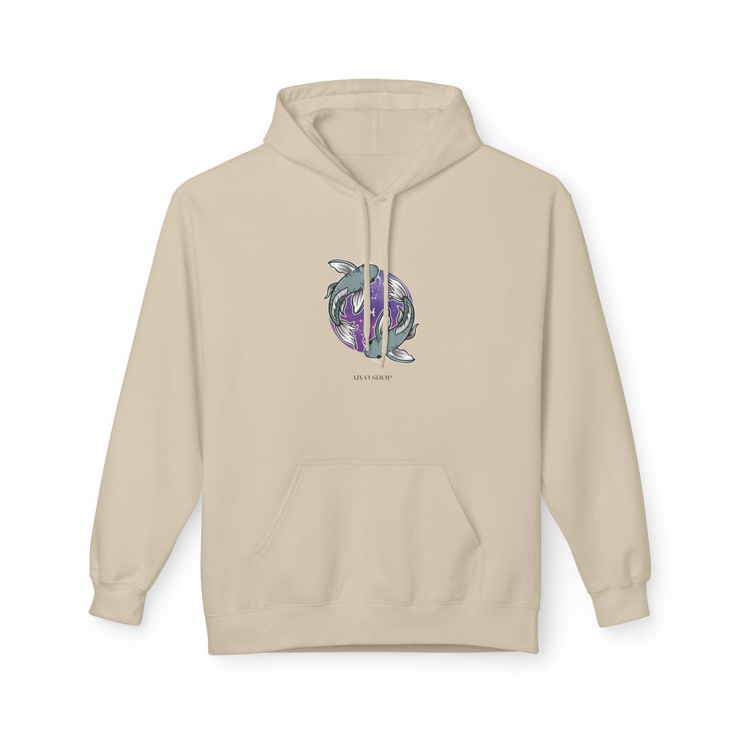 Pisces Zodiac Hoodie - Unisex Midweight Fleece, Astrological Design