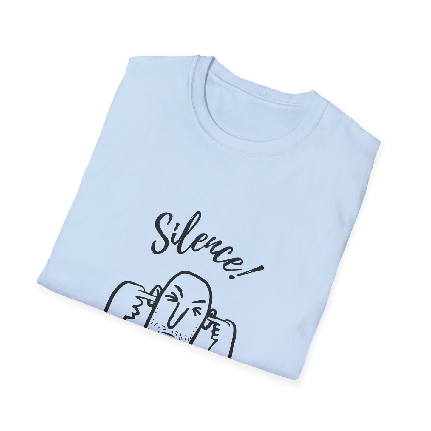 Unisex Softstyle T-Shirt - 'Silence! Quiet Zone' Graphic Tee for Peace Lovers