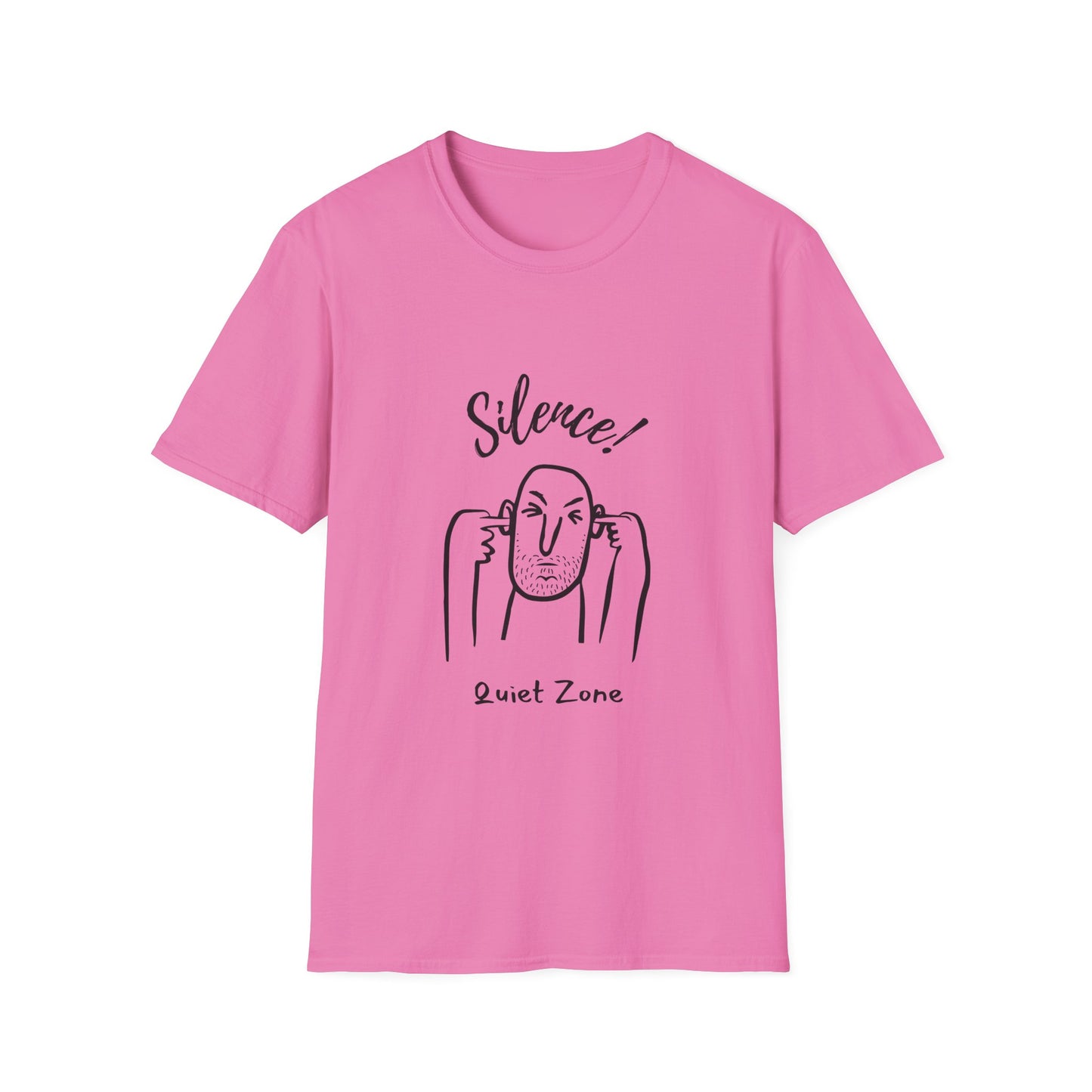 Unisex Softstyle T-Shirt - 'Silence! Quiet Zone' Graphic Tee for Peace Lovers