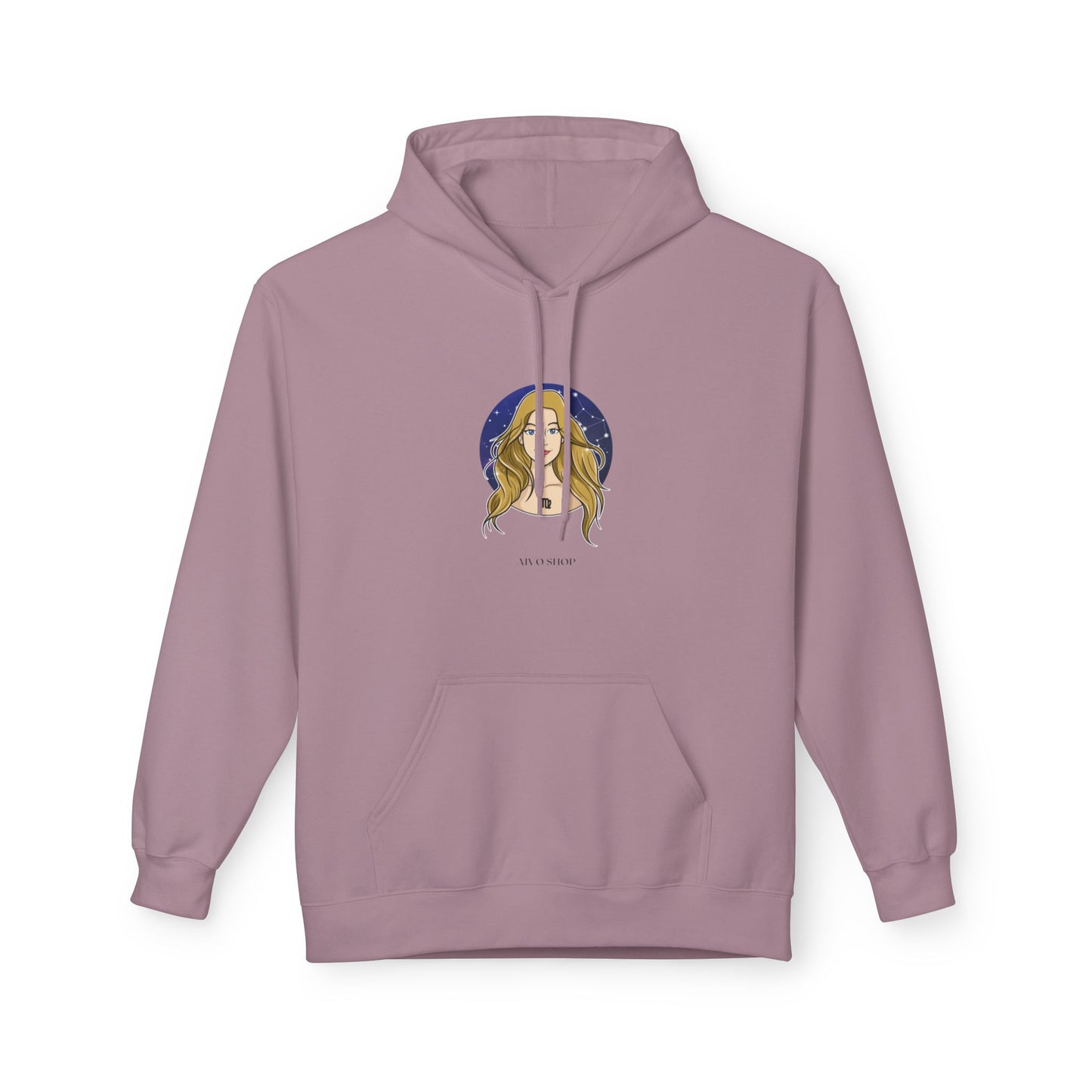 Virgo Zodiac Hoodie - Softstyle Unisex Fleece with Astrological Design