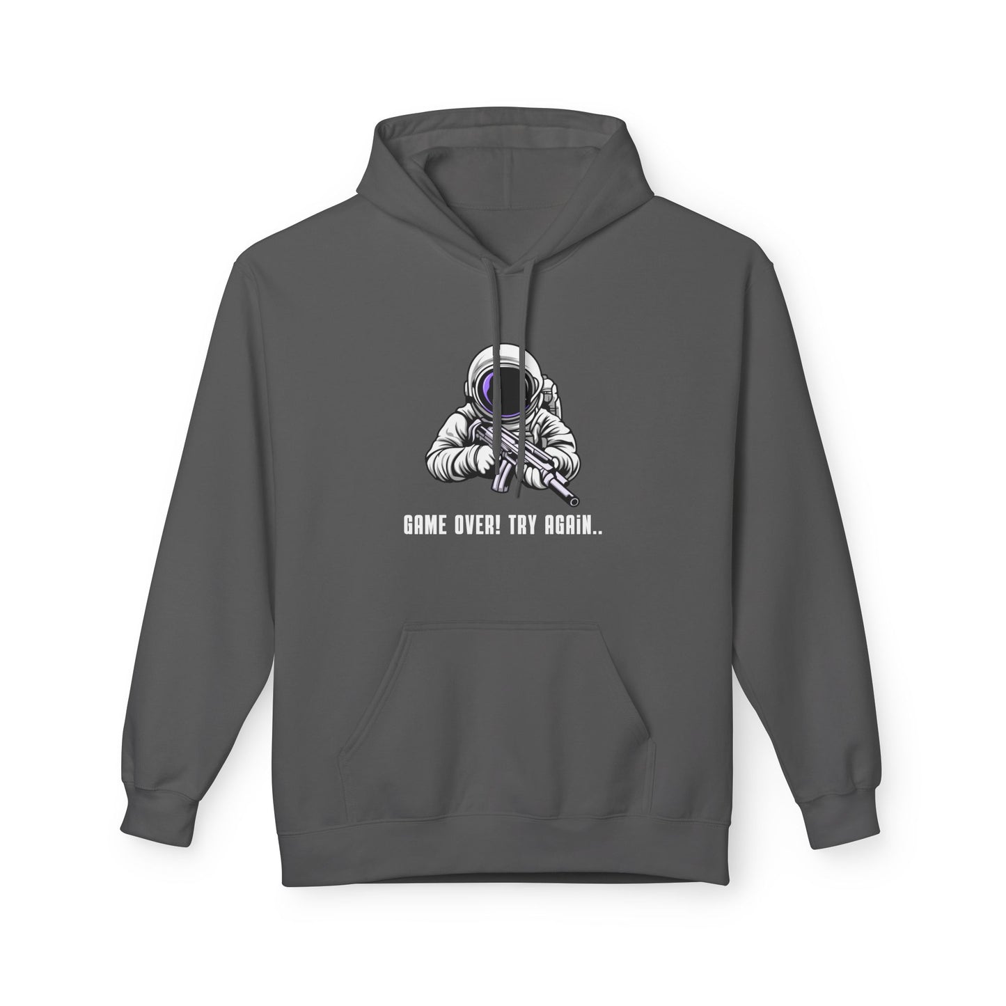 Game Over Astronaut Hoodie - Unisex Midweight Softstyle Fleece