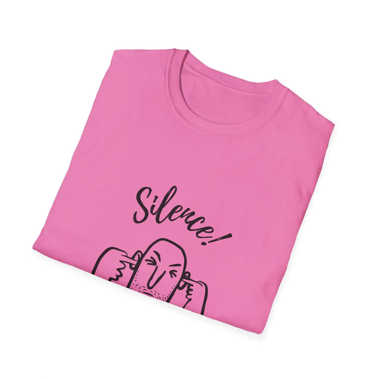 Unisex Softstyle T-Shirt - 'Silence! Quiet Zone' Graphic Tee for Peace Lovers