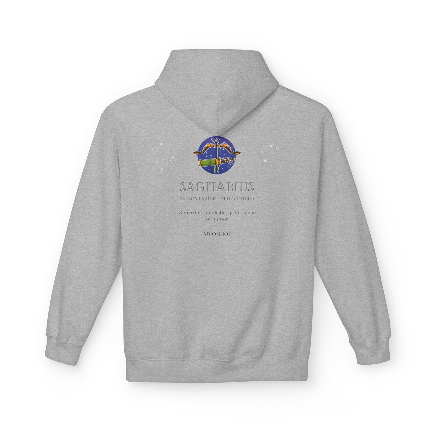 Sagittarius Zodiac Hoodie - Unisex Midweight Softstyle Fleece