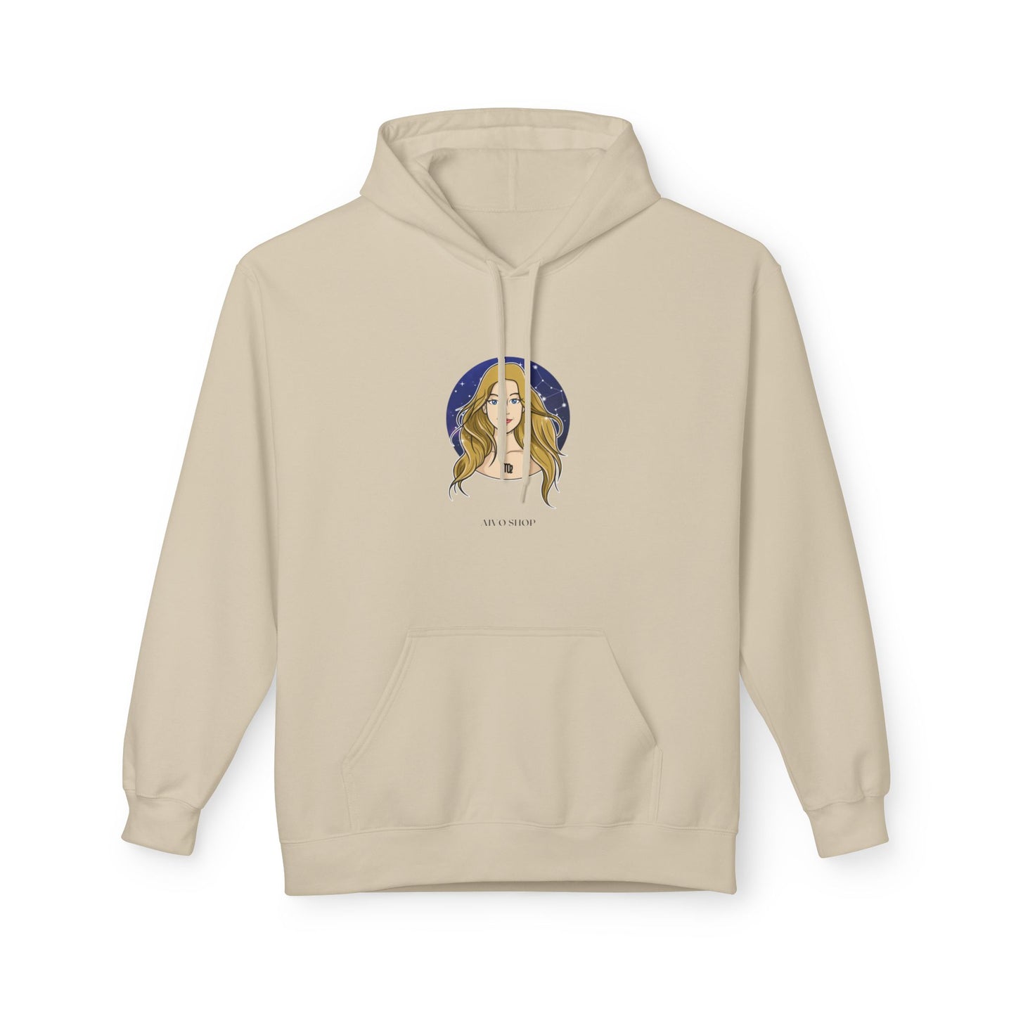 Virgo Zodiac Hoodie - Softstyle Unisex Fleece with Astrological Design