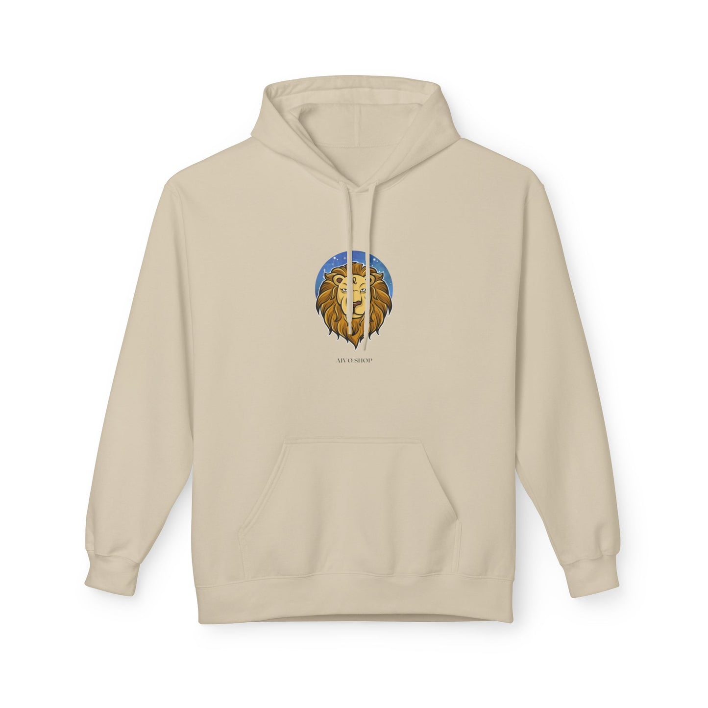Leo Zodiac Hoodie - Unisex Midweight Fleece with Lion Design