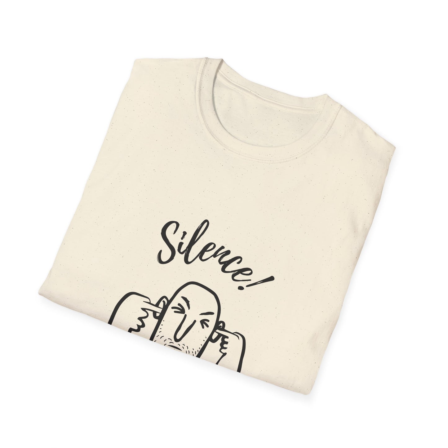 Unisex Softstyle T-Shirt - 'Silence! Quiet Zone' Graphic Tee for Peace Lovers