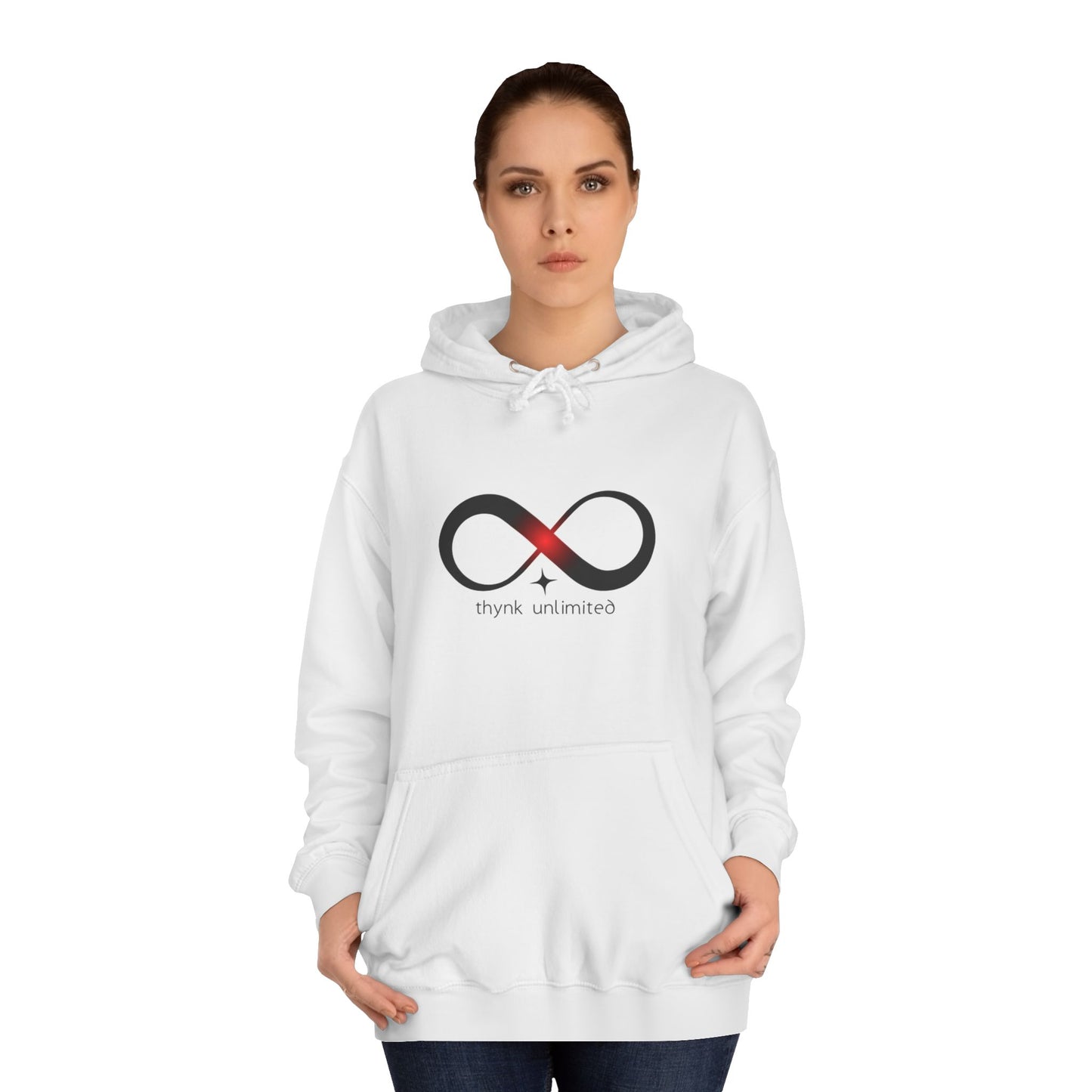 Unisex College Hoodie - "thynk unlimited" Infinity Design
