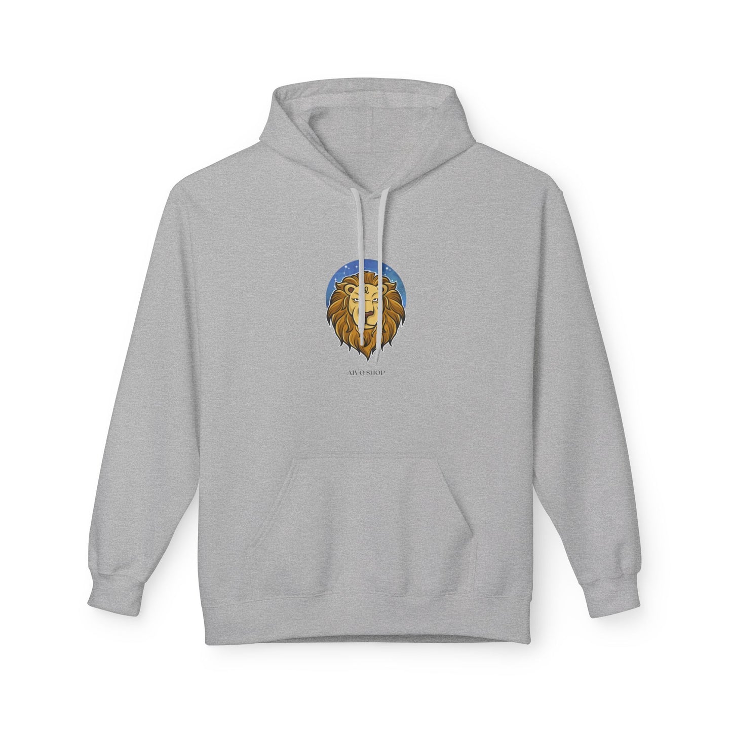 Leo Zodiac Hoodie - Unisex Midweight Fleece with Lion Design