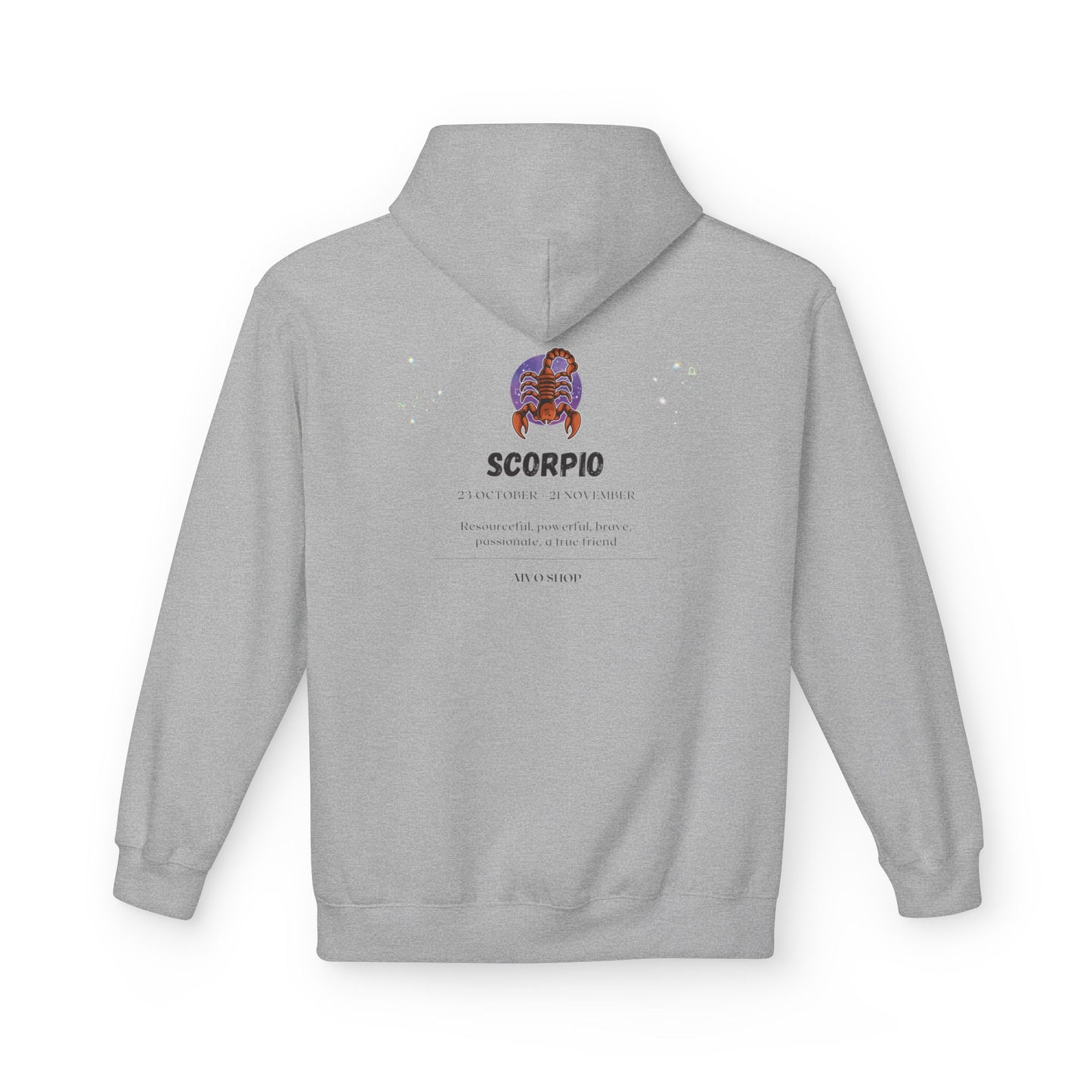 Scorpio Zodiac Fleece Hoodie - Midweight Softstyle for Astrology Lovers