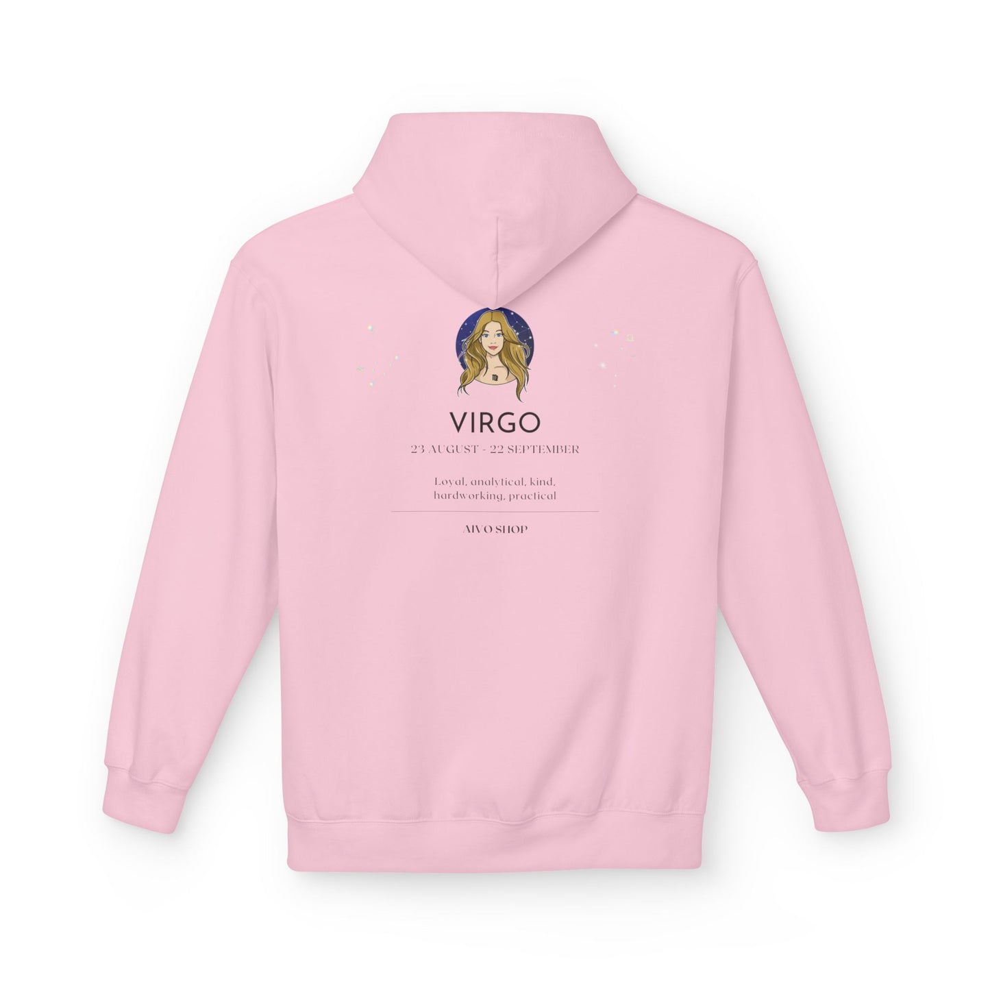 Virgo Zodiac Hoodie - Softstyle Unisex Fleece with Astrological Design