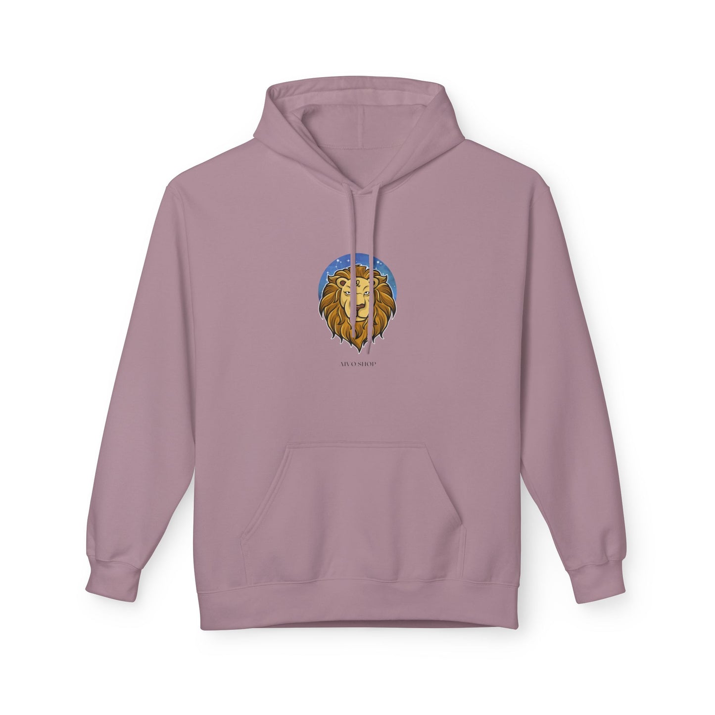 Leo Zodiac Hoodie - Unisex Midweight Fleece with Lion Design