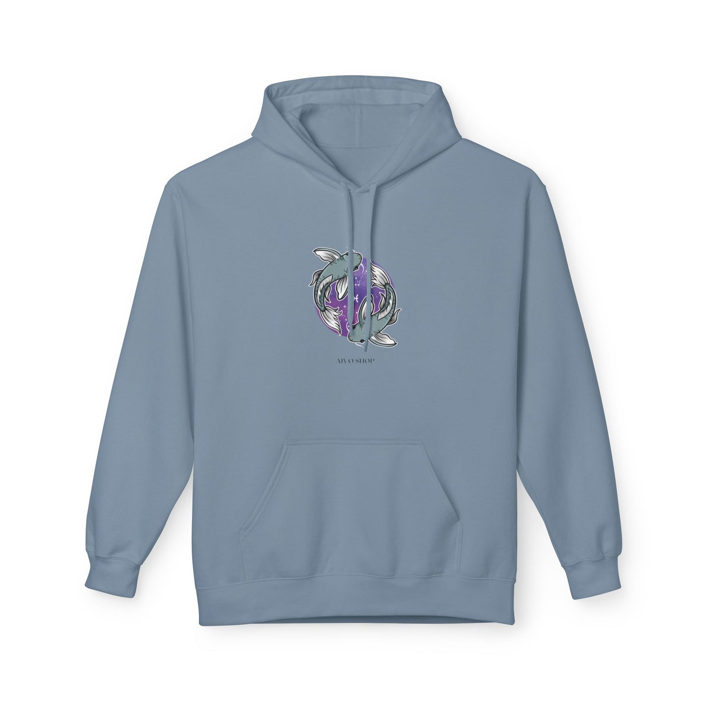 Pisces Zodiac Hoodie - Unisex Midweight Fleece, Astrological Design