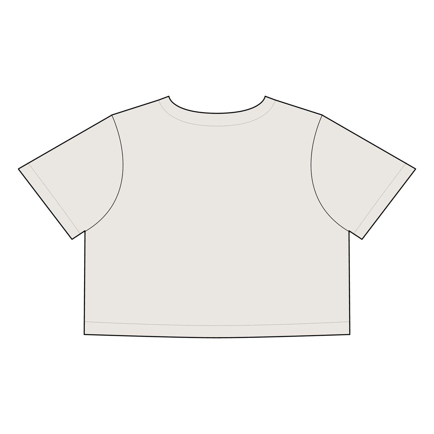 Galaxy Hand Women's Heavy Faded Crop Tee - Trendy Casual Top