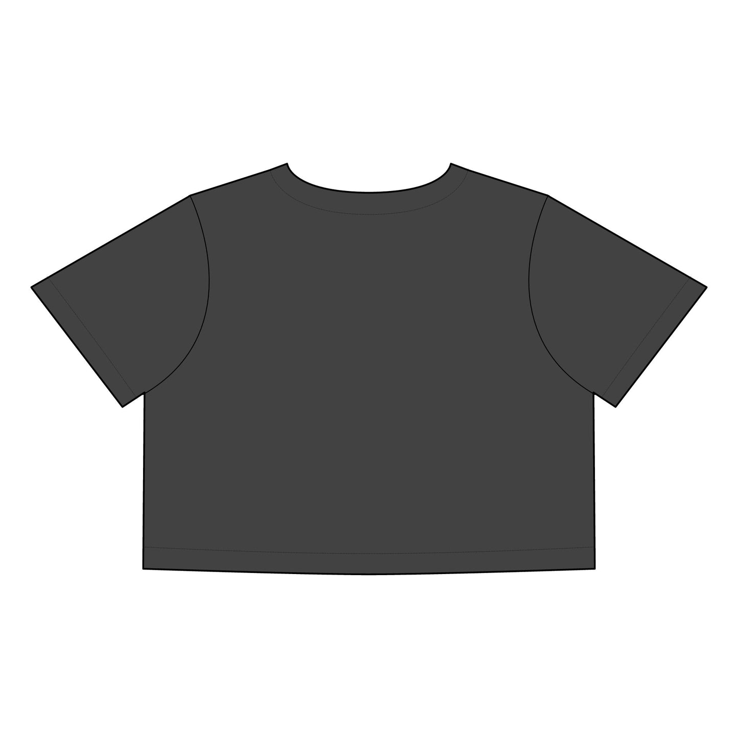 Galaxy Hand Women's Heavy Faded Crop Tee - Trendy Casual Top