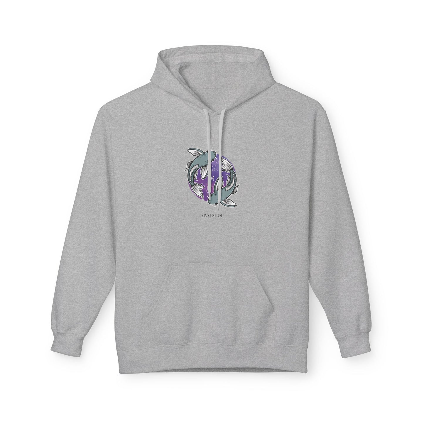 Pisces Zodiac Hoodie - Unisex Midweight Fleece, Astrological Design